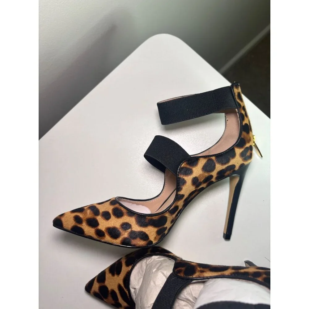 Rachel Zoe 'Jade' Leopard Print Calf Hair Stiletto Heels - Size 6 NIB - Picture 11 of 15
